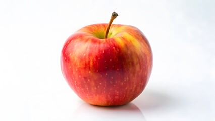 Red Apple on White Background