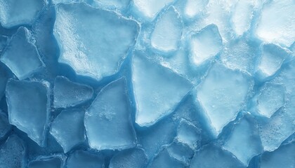 Abstract ice texture background. Blue turquoise winter design with fractured frost crystal pattern. Frozen water surface, glacier, iceberg pattern. Cool icy glacial design.