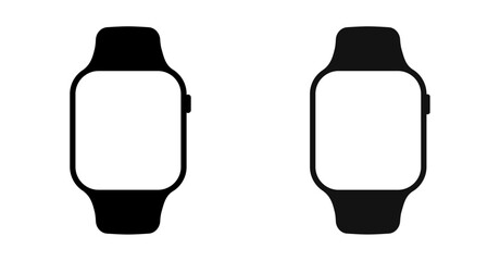 Smartwatch mockup with a sleek modern design, blank screen, and isolated background. Perfect for showcasing app interfaces, fitness tracking, and wearable technology.