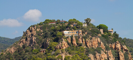 Scenic Hilltop Houses Surrounded by Nature