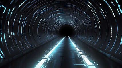 Fototapeta premium light trails in tunnel