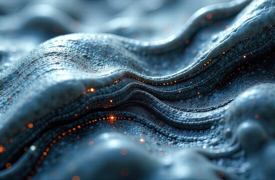 Alien Biomorphic Skin Seamless Texture with Soft Biomechanical Details. Sci-fi branding, biotech fashion concepts, futuristic body augmentation visuals, AI-driven medical advancements.