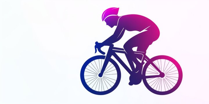 Professional cyclist riding road bike during national bicycle month