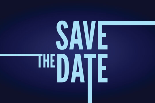 Save the date banner. Can be used for business, marketing and advertising. logo graphic design of event summit made for Technology and upcoming events.	
