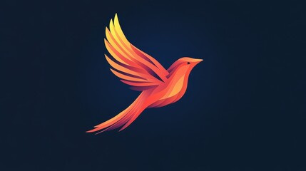Fototapeta premium Craft bird logos effortlessly on your phone or PC, making editing a breeze. 