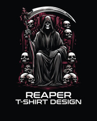 Fototapeta premium Reaper Vector T Shirt Design