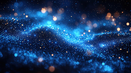 Black and blue abstract grunge background with halftone style. A mixture of dark tones with glowing particles and modern design.
