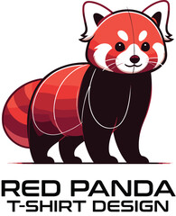 Red Panda Vector T Shirt Design