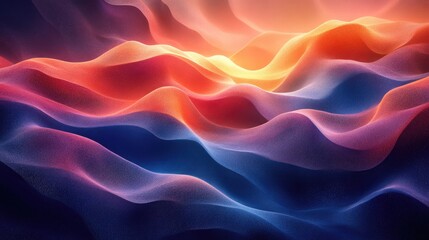 Obraz premium Abstract waves of color blending in gradients, creating a serene and dynamic visual experience.