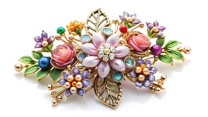 Fototapeta premium Colorful Floral Brooch