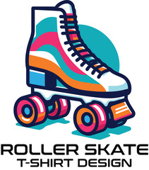 Obraz premium Roller Skate Vector T Shirt Design