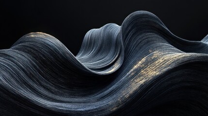 Naklejka premium Abstract wavy dark fabric texture