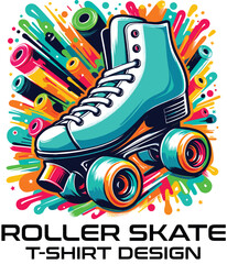 Roller Skate Vector T Shirt Design