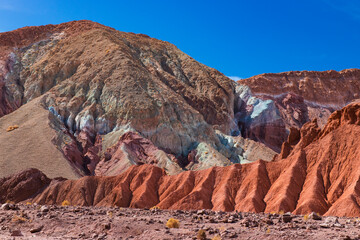 The arcoiris or rainbow valley near san pedro de atacama