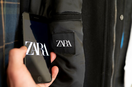 closeup of Zara logo