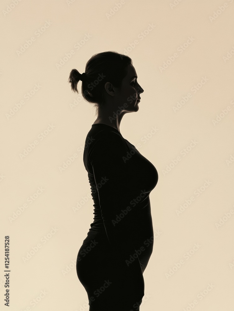Poster weight loss transformation silhouette showing results before and after a fitness journey with a clea