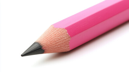 "Blush Elegance: Pink Pencil on Pristine White"