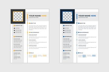Clean Modern Resume and Cover Letter template design for your job | cv design  | resume design  | Business job application