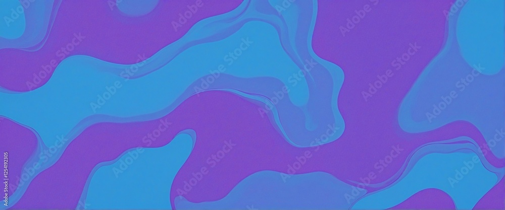 Wall mural Fluid Purple and Blue Abstract Art Illustration