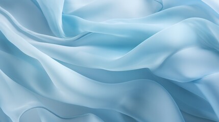 Obraz premium Abstract light diffusion, soft blue chiffon fabric,
