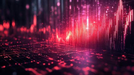 Abstract visualization of data with vibrant colors and patterns representing digital information.