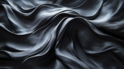 Fototapeta premium Dark fabric folds, luxurious drapery