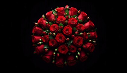 red flower on black background