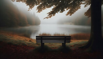 bench in the morning
