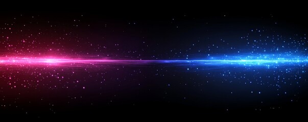 Cosmic light streak, dual colors, dark space, digital art, website banner