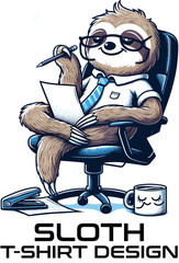 Sloth Vector T Shirt Design