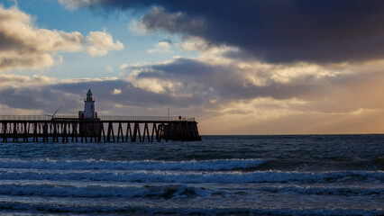 Dramatic Sunrise over Blyth Beach, Northumberland