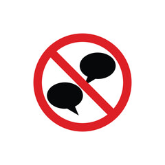 no chat sign vector design
