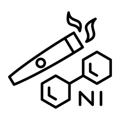 Nicotine Icon, Cigarette, Toxic, Vaping
