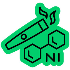 Nicotine Icon, Cigarette, Toxic, Vaping