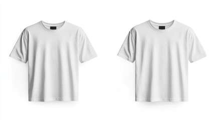 Two Blank White T-shirts Mockup