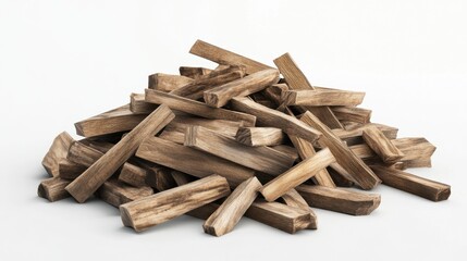 A pile of wood