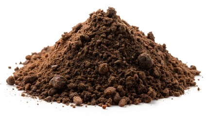 Pile of Dark Brown Granular Material