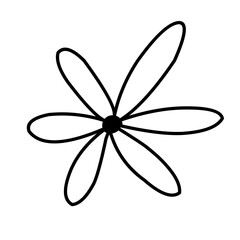 simple flower vector with clean lines and a minimalistic design
