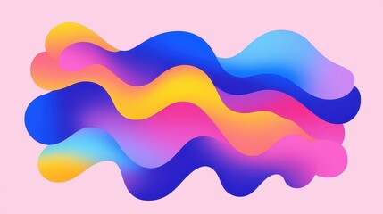 Explore a colorful minimalist design featuring fine line ink and a captivating pastel gradient optical illusion.