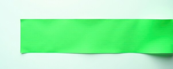 Single piece of green masking tape, clean background , supplies, sustainable