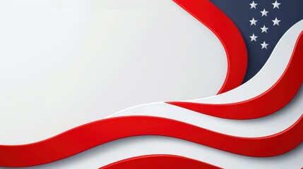 Celebrate Independence Day with a chic abstract background featuring elements of the American flag in stylish gray tones.