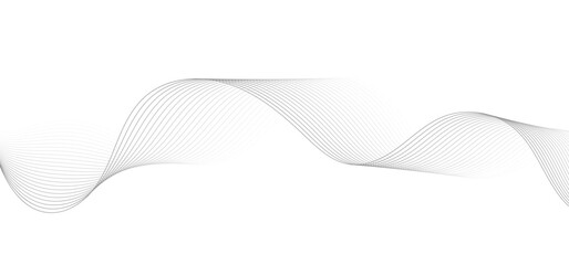 Abstract wave lines background, graphic thin curves design element, elegant flow backdrop. Curvy stripes making motion effect. Vector illustration.