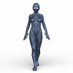 サイバーウーマン　3DCGレンダリング