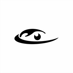 Eye logo design with hand elements.