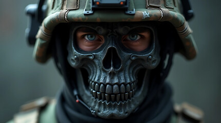 skull on a black