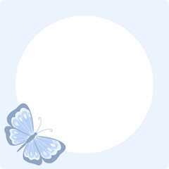 Butterfly Graphic with Circular Frame