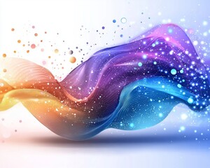 A creative abstract design of pastel lines symbolizing educational tools