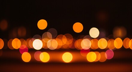 Soft bokeh light effects with warm, colorful orbs