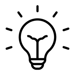 Light bulb icon lamp symbol. good idea logo sign