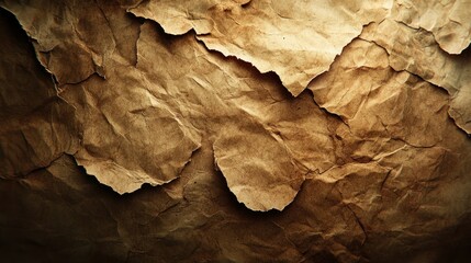 Fototapeta premium Aged, crumpled paper texture background. Possible use Graphic design, wallpaper, website background